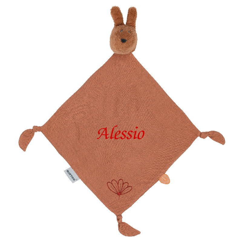  - susie et bonnie - grand lange lapin marron 30 cm 